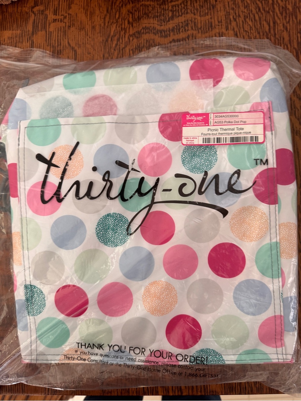 thirty-one Pastel Polka Dot Picnic Thermal Tote - Pink, Mint, Blue